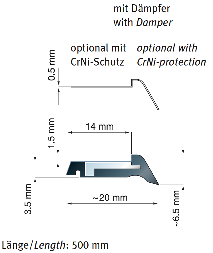 Raclor pentru acoperitoare telescopice TSA-12D