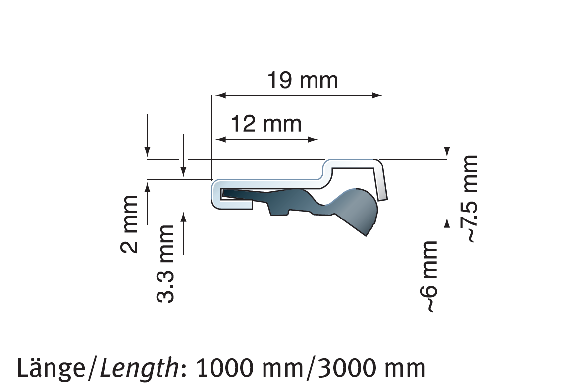 Raclor pentru acoperitoare telescopice TSA-E12