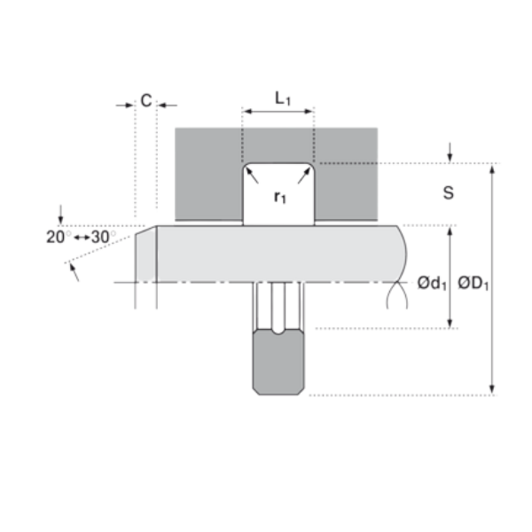 Etansare hidraulica ptr rotatie - R80 schita